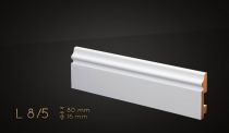H=8cm BIAŁA lakier półmat, listwa przypodłogowa z MDF - 8/5 PERFEKCJA WYKONANIA !