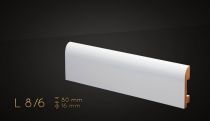 H=8cm BIAŁA lakier półmat, listwa przypodłogowa z MDF - 8/6 PERFEKCJA WYKONANIA !