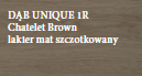 Jeans - dąb RUSTIC 1R Chatelet Brown lakier mat szczotkowany, gr.13mm; klasa-1